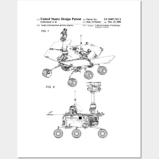 Mars Exploration Rover Patent Black Posters and Art